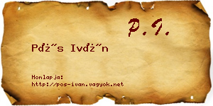 Pós Iván névjegykártya